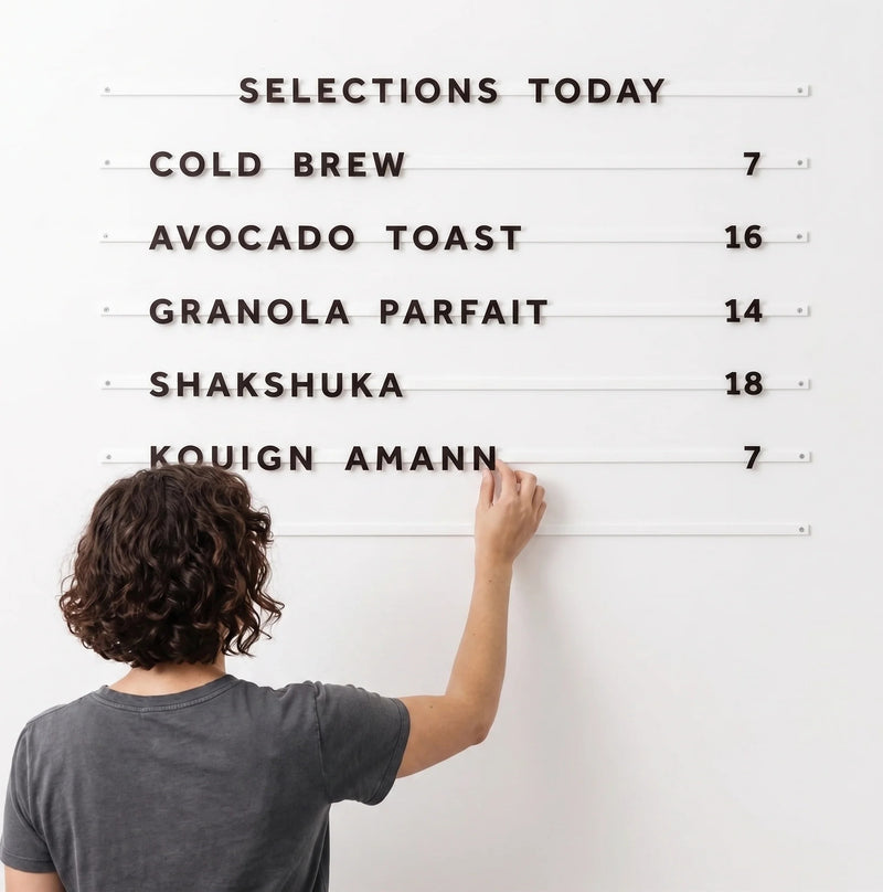 Magnetic Menu Board for Café and Restaurant Wall Display