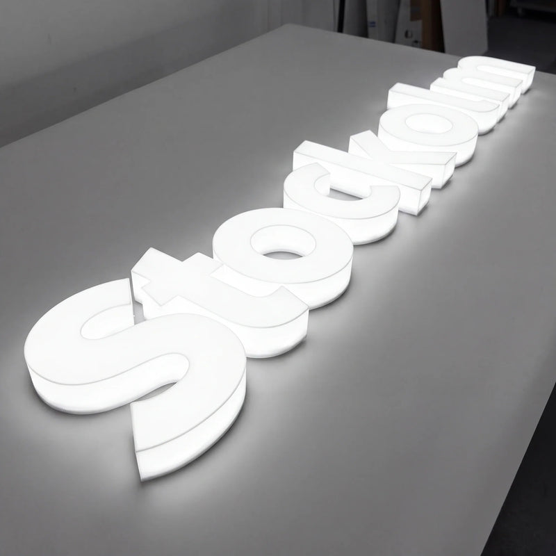 Full Lit 3D Acrylic Letter Sign – Custom LED Business Lettering