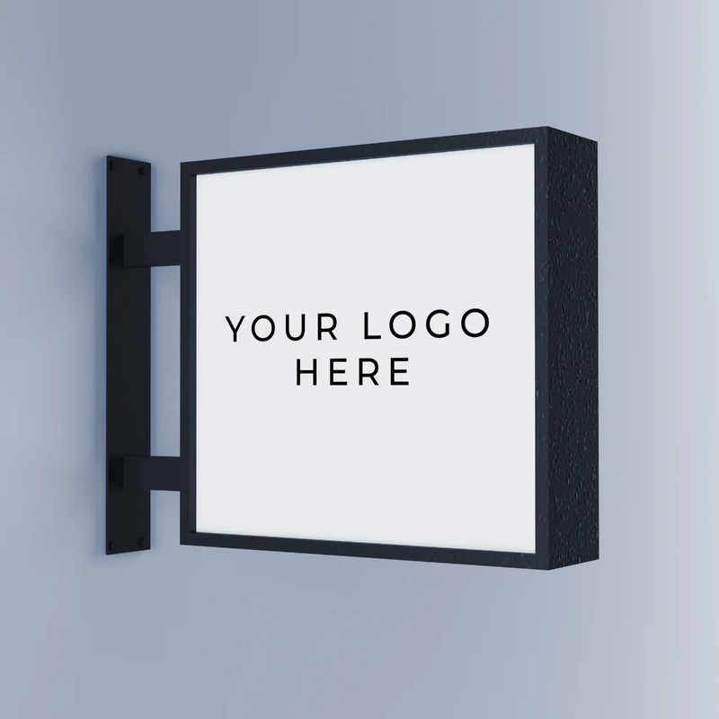 Square LED Light Box Sign – Custom Illuminated Storefront Sign