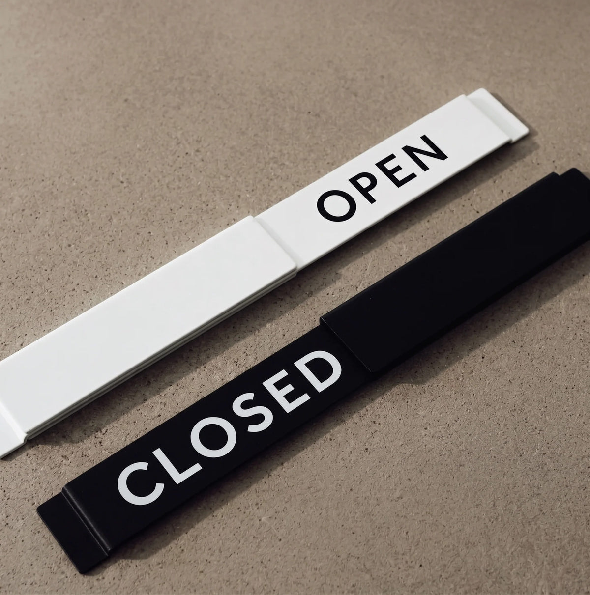 Open / Closed Slider Sign — Modern Wall & Window Shop Sign