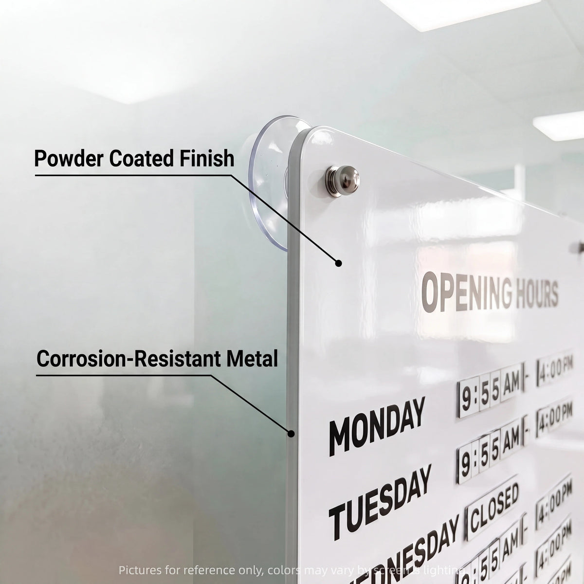 Magnetic Business Hours Sign with Changeable Numbers