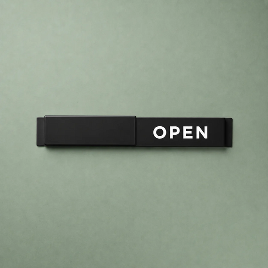 Open / Closed Slider Sign — Modern Wall & Window Shop Sign