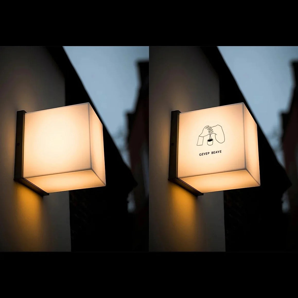 Cube LED Light Box Sign – Custom Acrylic Business Display