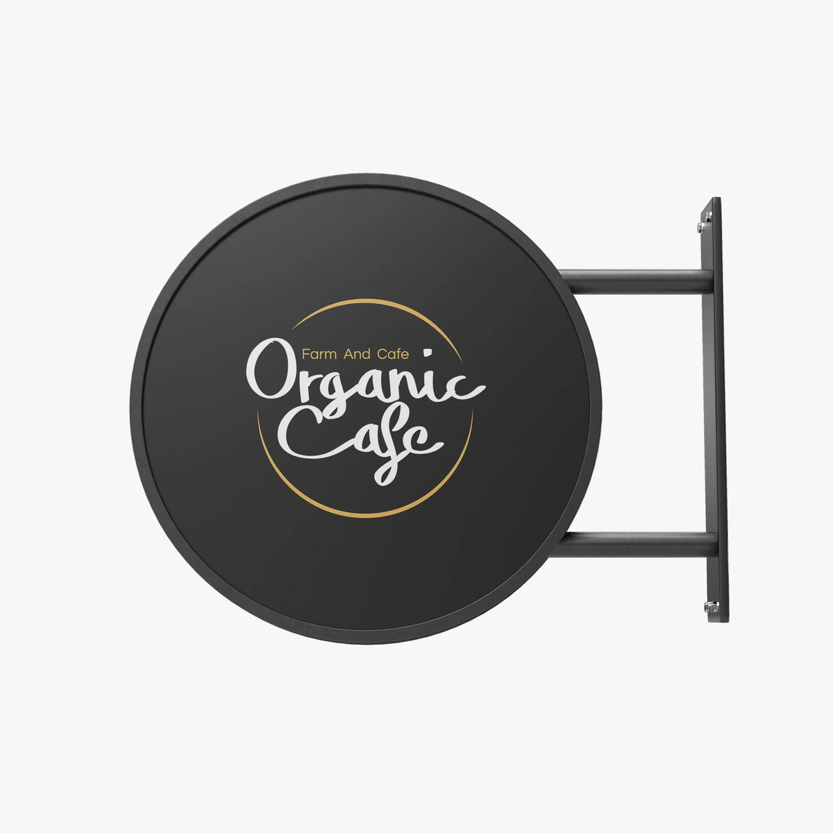 Round LED Light Box Sign – Double-Sided Projecting Business Sign
