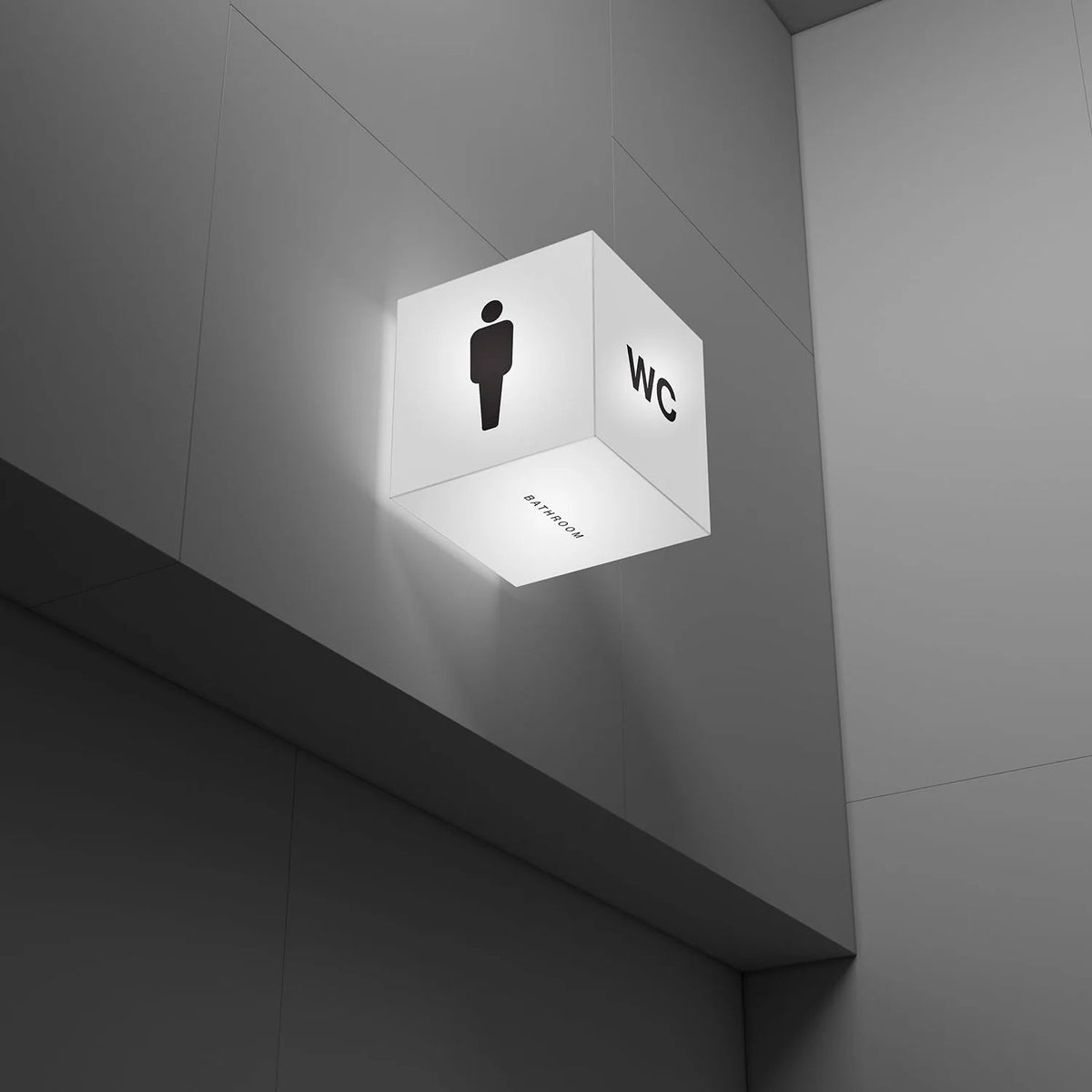 Cube LED Light Box Sign – Custom Acrylic Business Display