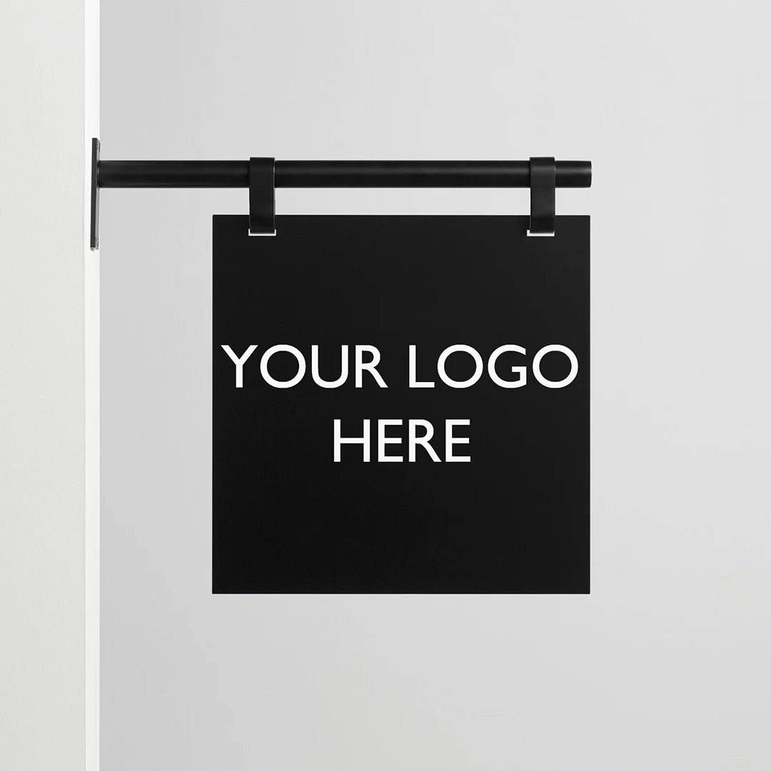 Custom Hanging Business Sign – Double-Sided Storefront Logo Sign