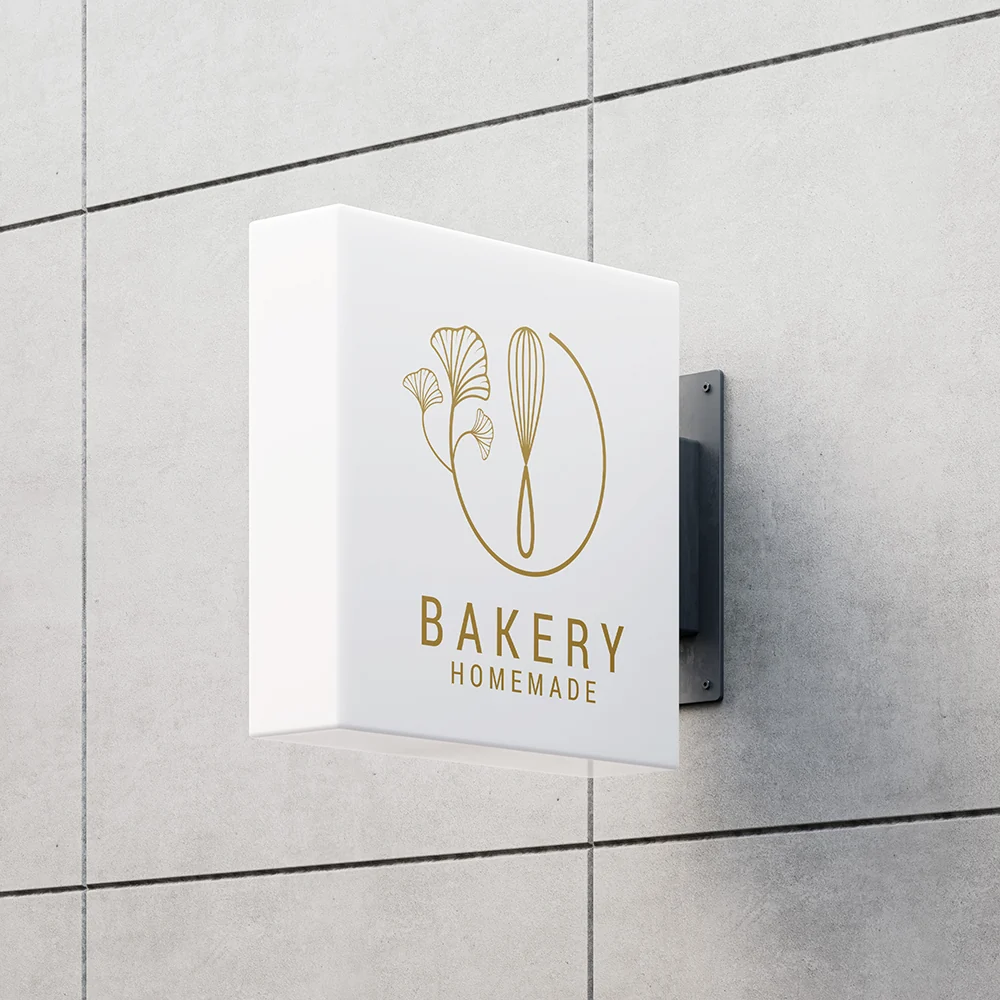 Square Acrylic LED Light Box – Custom Business Sign Display