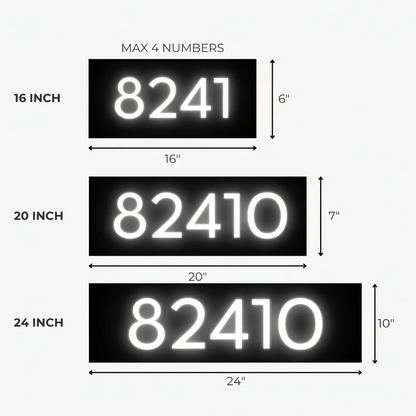 Backlit House Numbers with Street Name – Custom Illuminated Address Sign