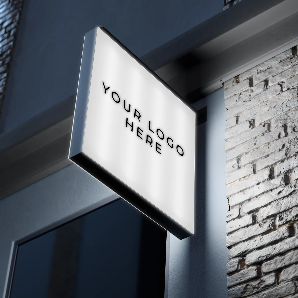 Square LED Light Box Sign – Custom Illuminated Storefront Sign