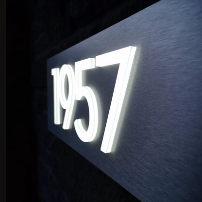 3D Acrylic Backlit House Numbers – Modern LED Address Numbers for Exterior