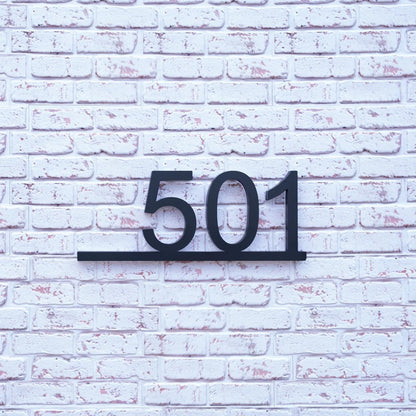 Backlit LED House Numbers with Underline – Modern Illuminated Address Numbers