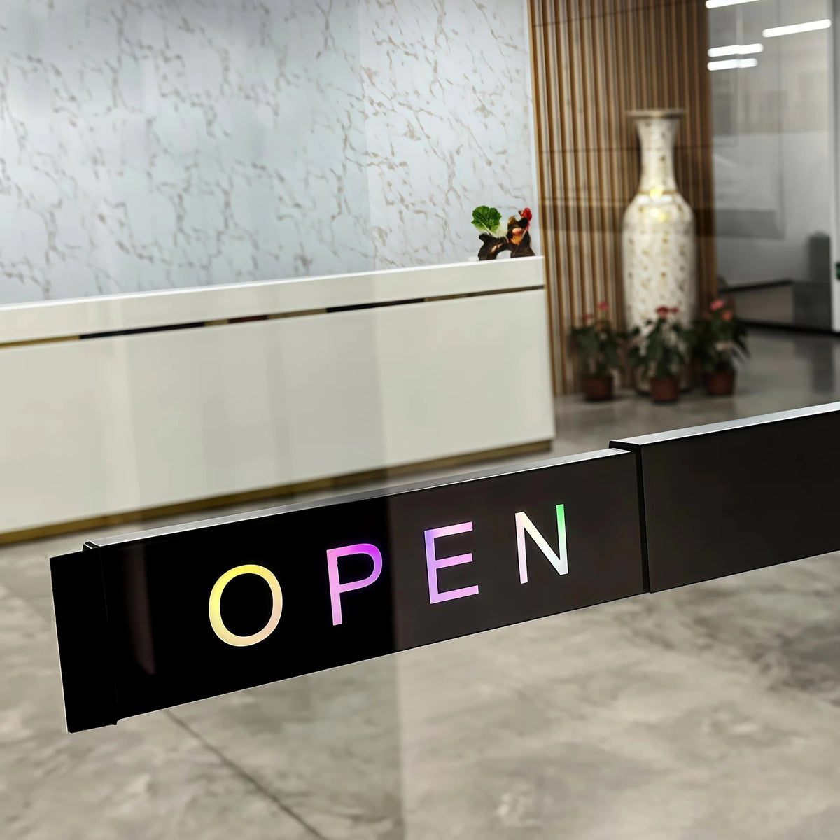 LED Open Closed Sign – RGB Business Sign with App Control