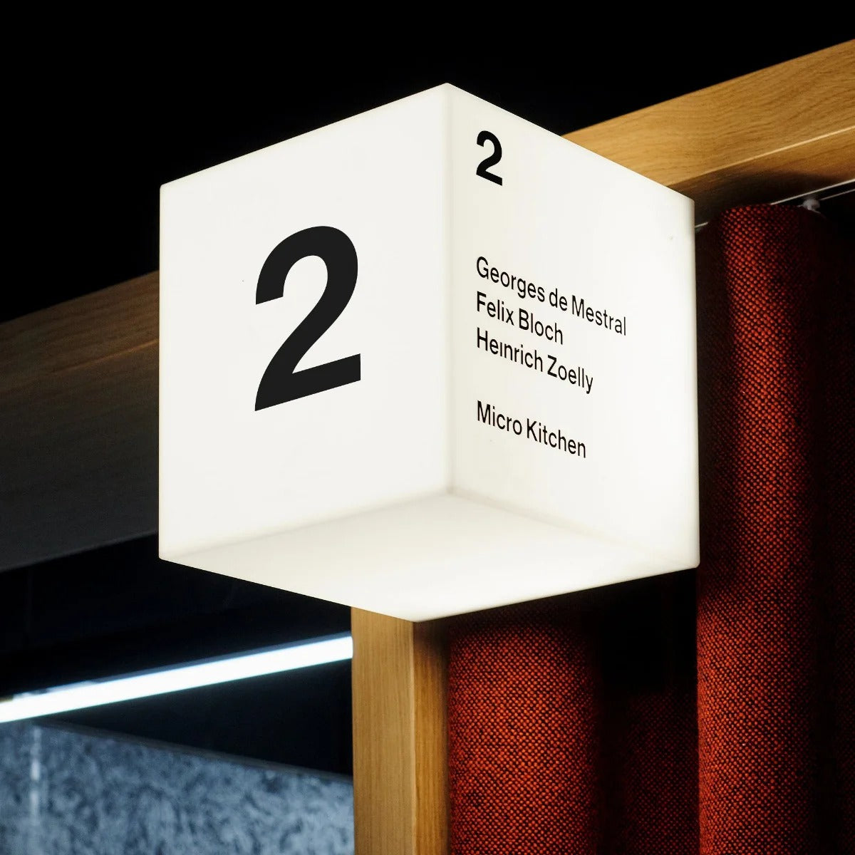 Cube LED Light Box Sign – Custom Acrylic Business Display