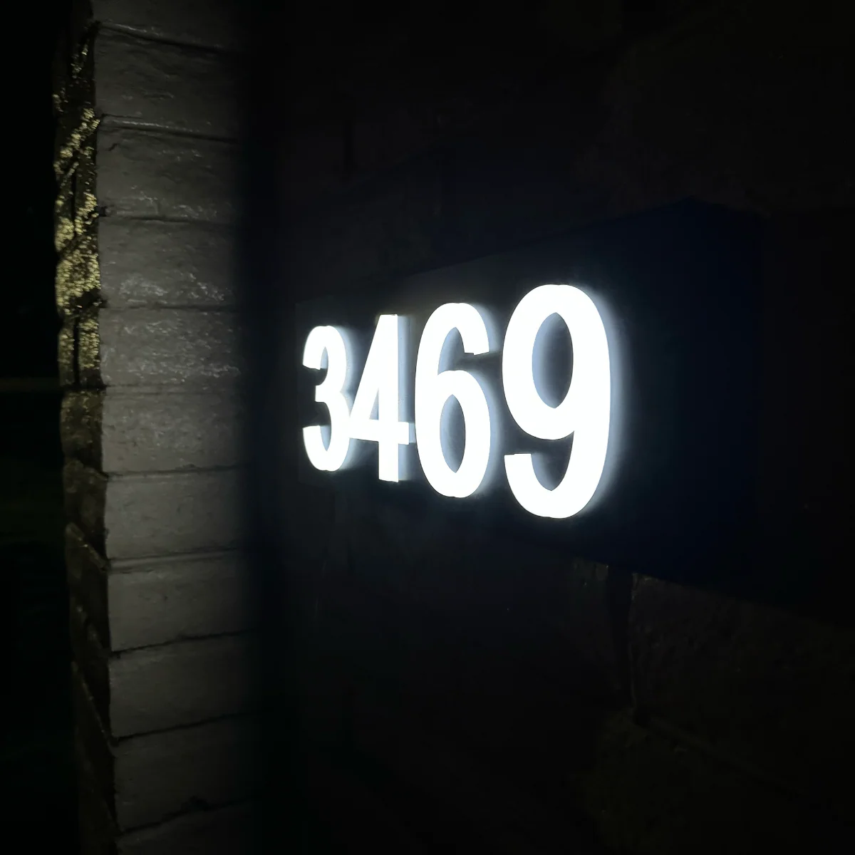 3D Acrylic Backlit House Numbers – Modern LED Address Numbers for Exterior