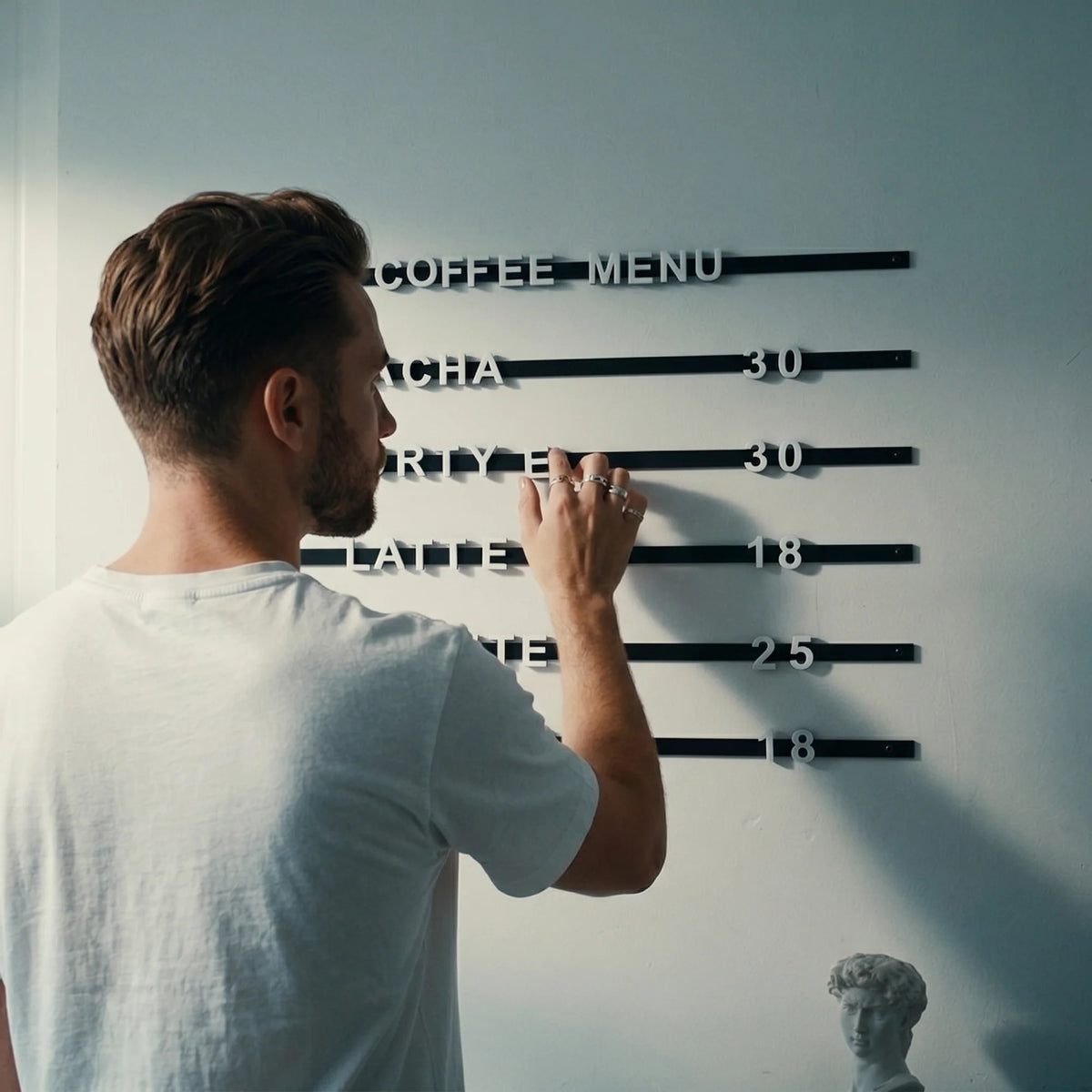 Magnetic Menu Board for Café and Restaurant Wall Display
