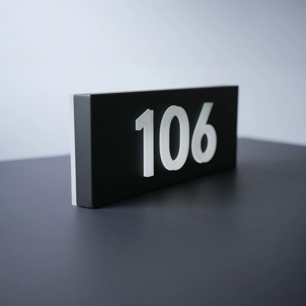 3D Acrylic Backlit House Numbers – Modern LED Address Numbers for Exterior