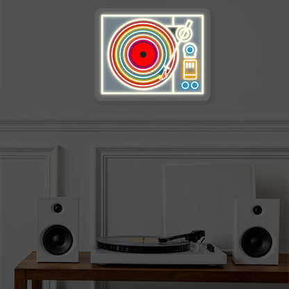 Vinyl Player Neon Artwork Sign