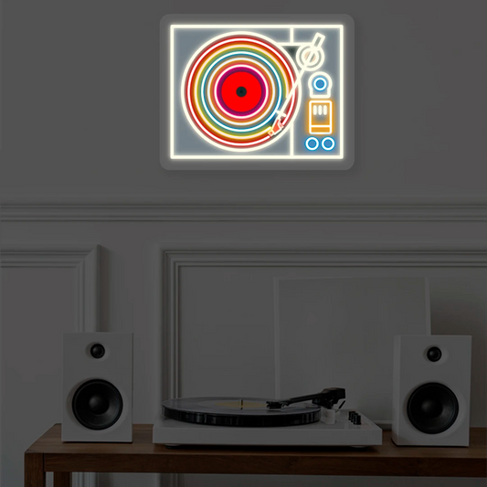Vinyl Player Neon Artwork Sign