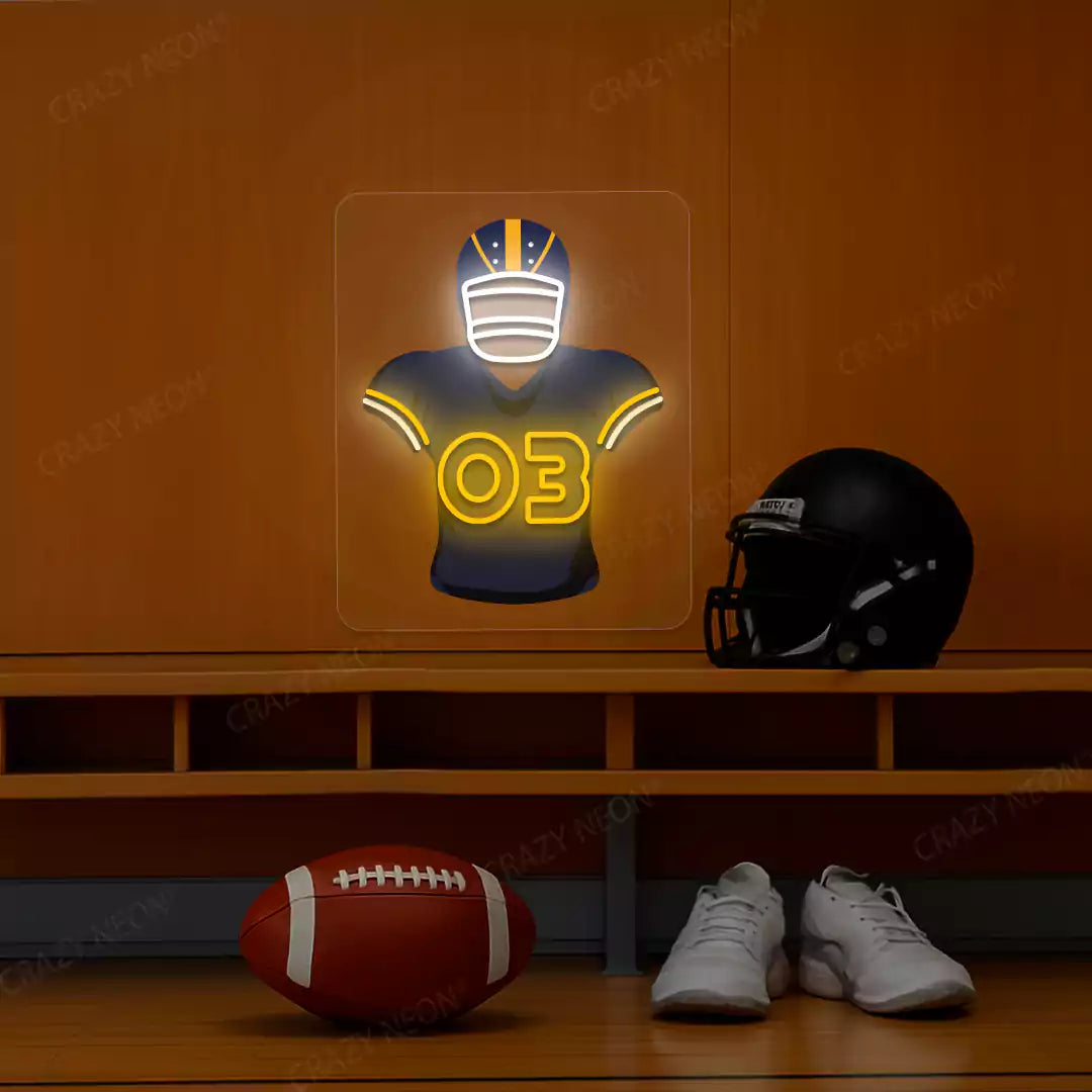 LAC Jersey Football Neon Artwork Sign