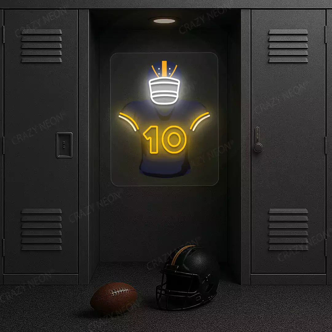 LAC Jersey Football Neon Artwork Sign