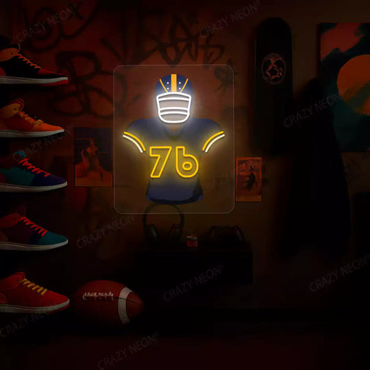 LAC Jersey Football Neon Artwork Sign