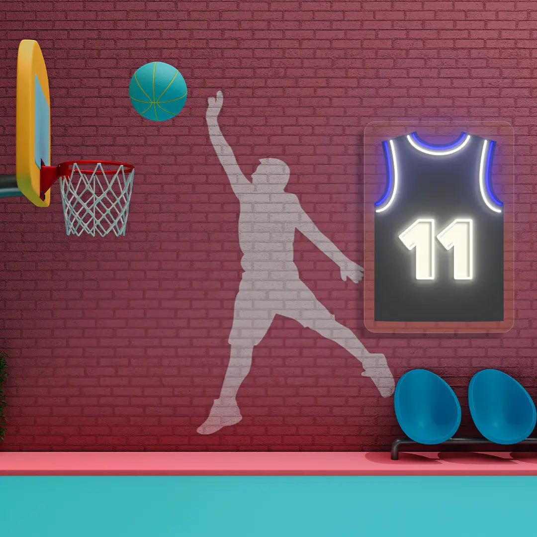 MIL Jersey Basketball Neon Artwork Sign
