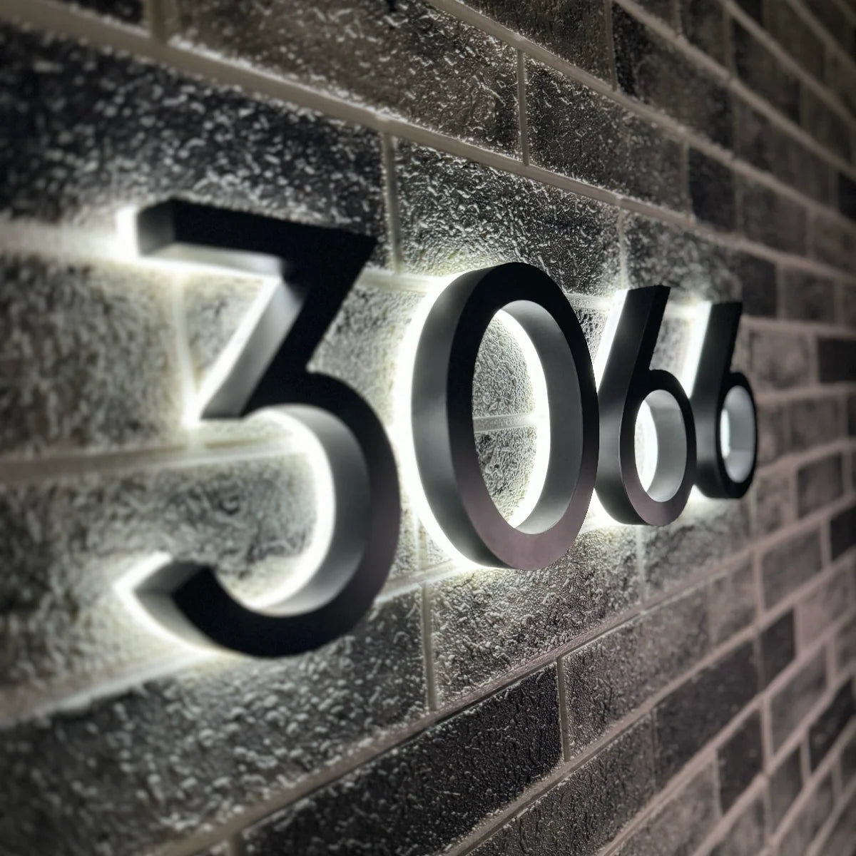 Backlit LED House Numbers – Custom Illuminated Address Numbers for Outdoor Use