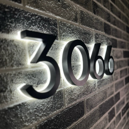 Backlit LED House Numbers – Custom Illuminated Address Numbers for Outdoor Use