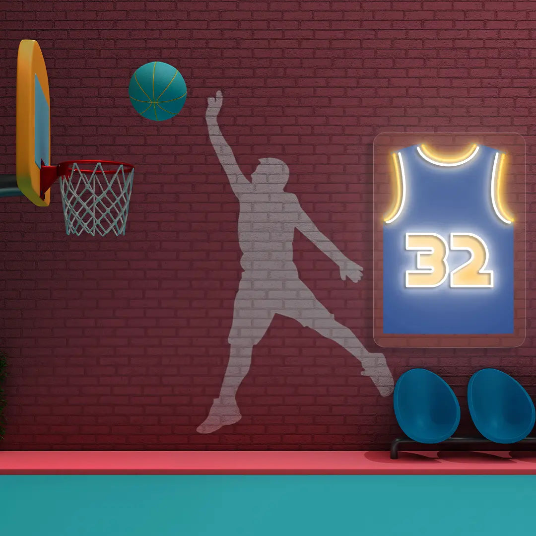 NYK Jersey Basketball Neon Artwork Sign