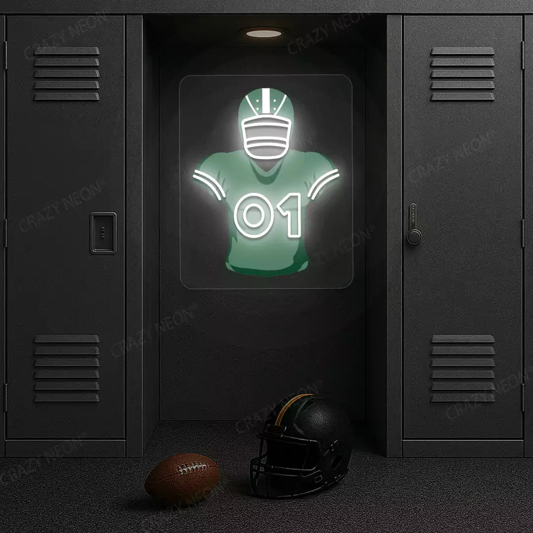 NYJ Jersey Football Neon Artwork Sign