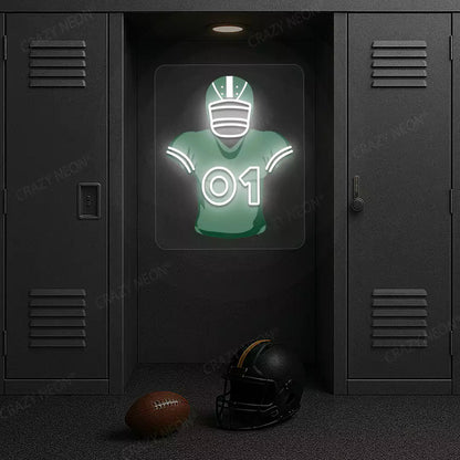 NYJ Jersey Football Neon Artwork Sign