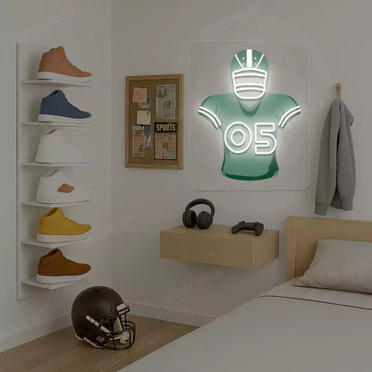 NYJ Jersey Football Neon Artwork Sign