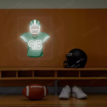 NYJ Jersey Football Neon Artwork Sign