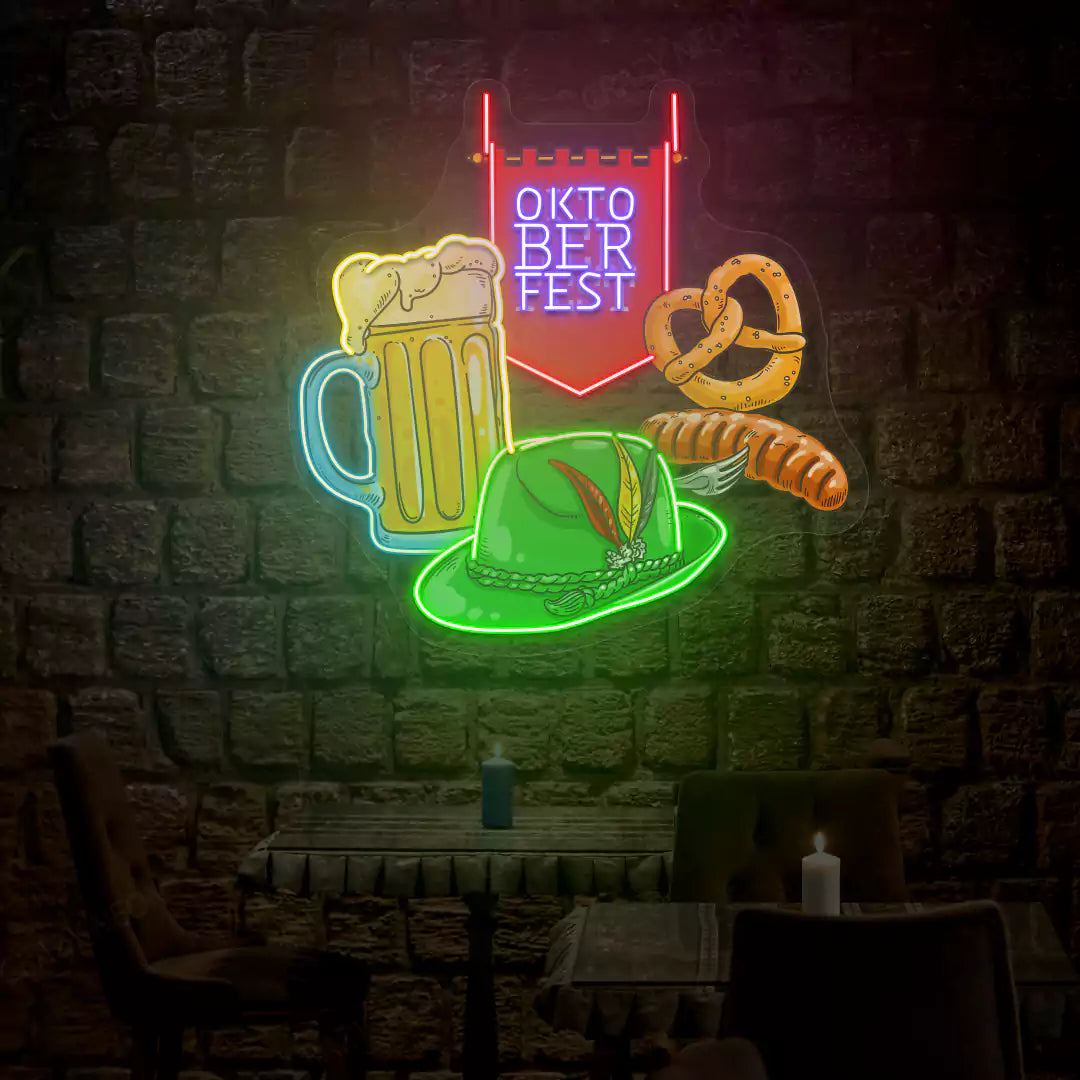 Oktoberfest Party Neon Sign