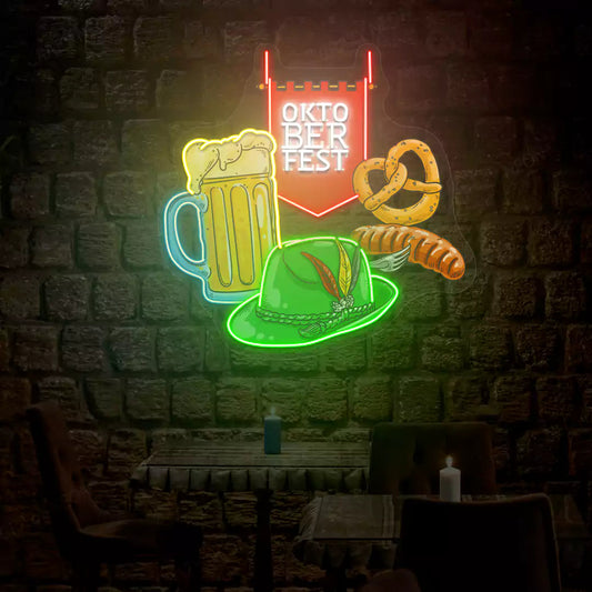 Oktoberfest Party Neon Sign