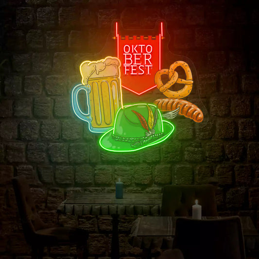 Oktoberfest Party Neon Sign