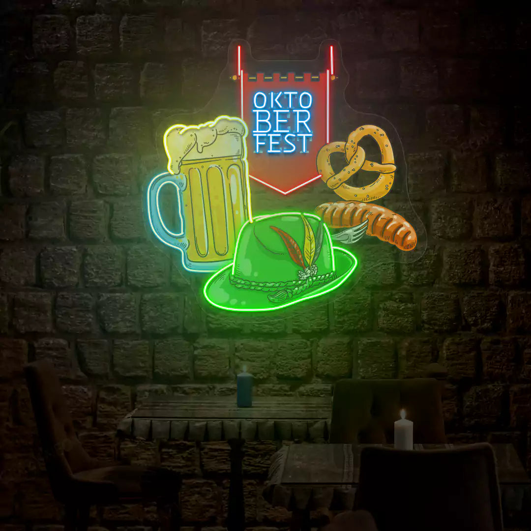 Oktoberfest Party Neon Sign