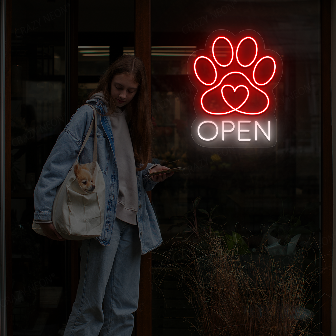 Beloved Pet Open Neon Sign