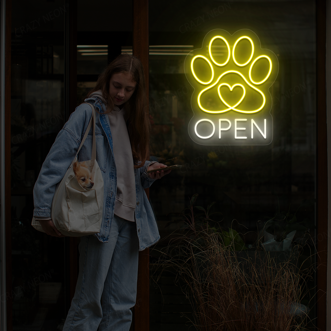 Beloved Pet Open Neon Sign