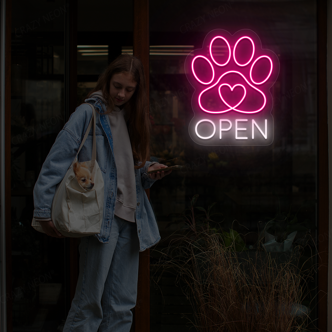 Beloved Pet Open Neon Sign