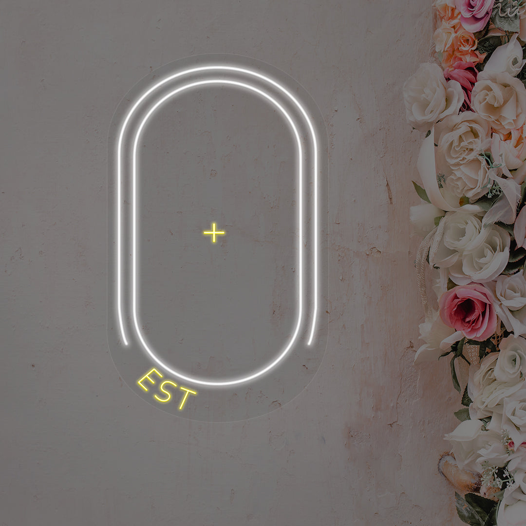 Personalized Name Initials With Est Year Neon Sign