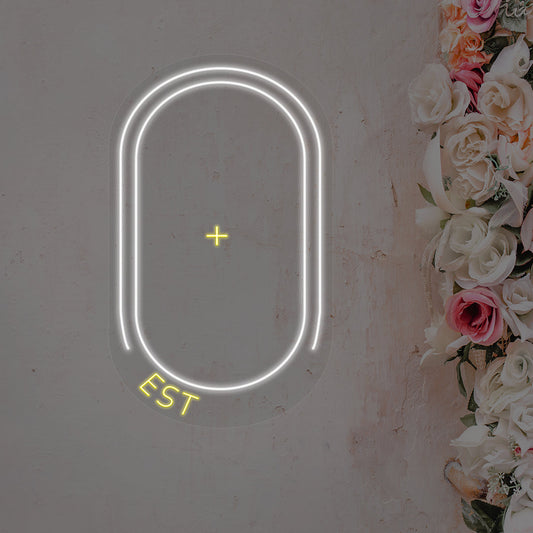 Personalized Name Initials With Est Year Neon Sign