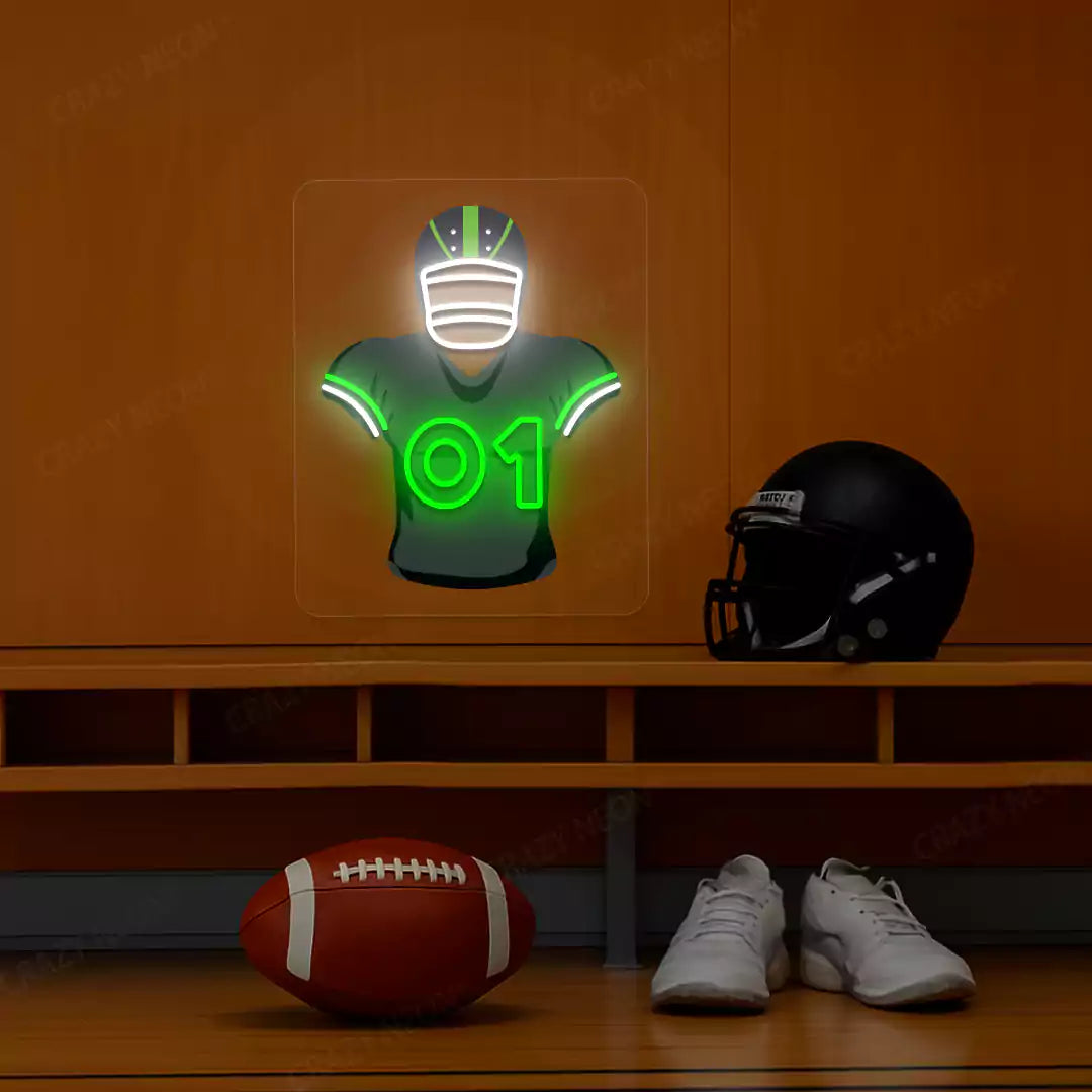 PHI Jersey Football Neon Artwork Sign