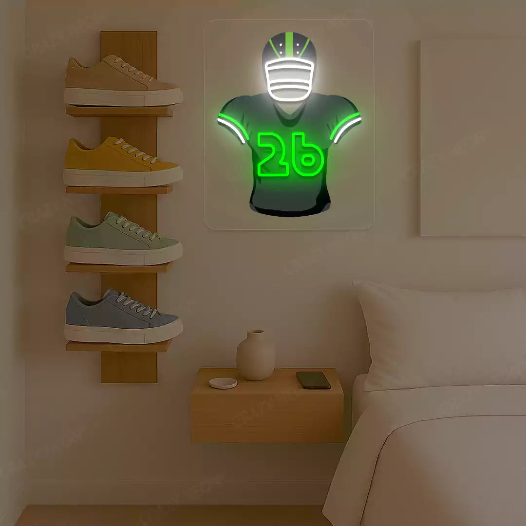 PHI Jersey Football Neon Artwork Sign