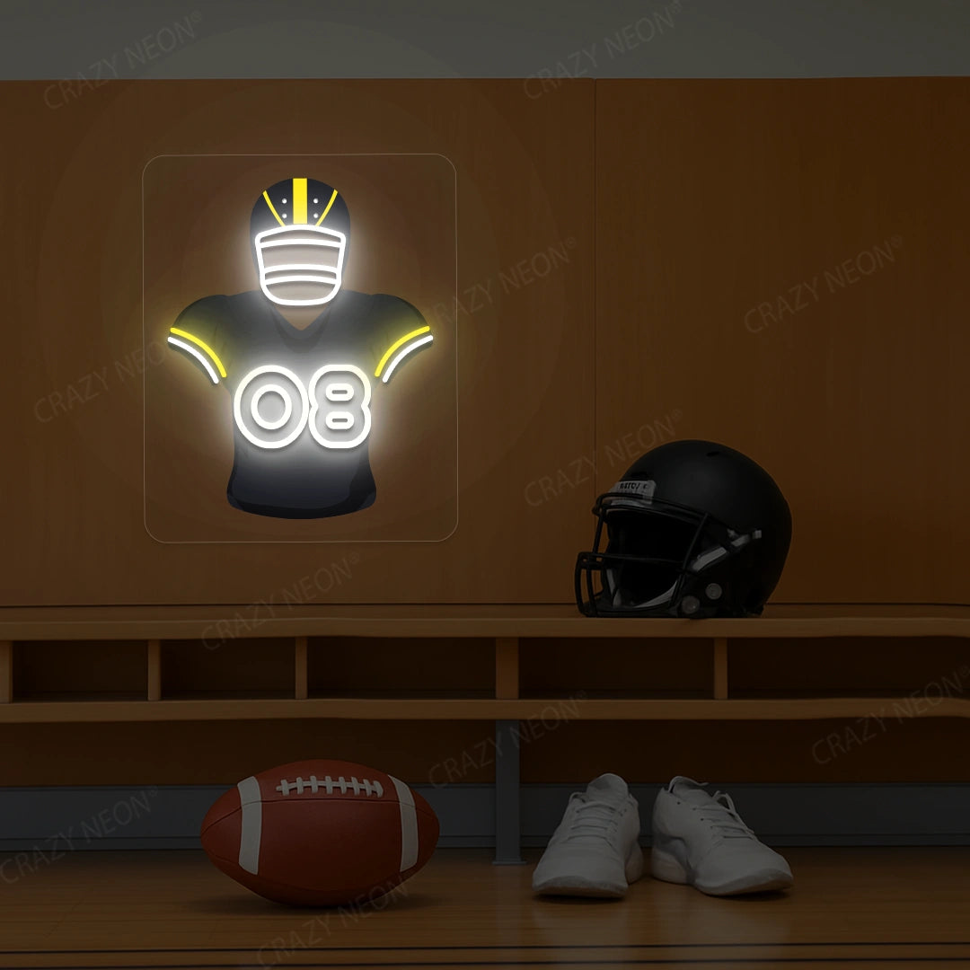 PIT Jersey Football Neon Artwork Sign