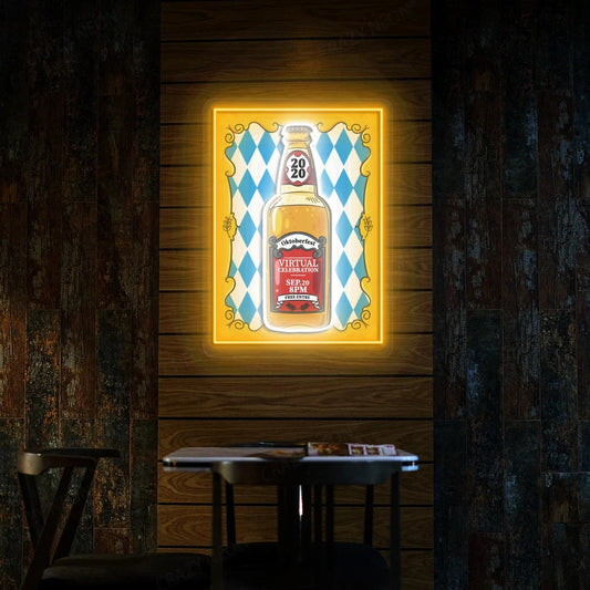 Oktoberfest Beer Bottle Neon Sign