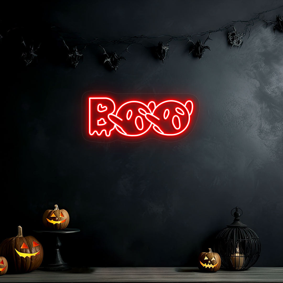Boo With Ghouls Neon Sign