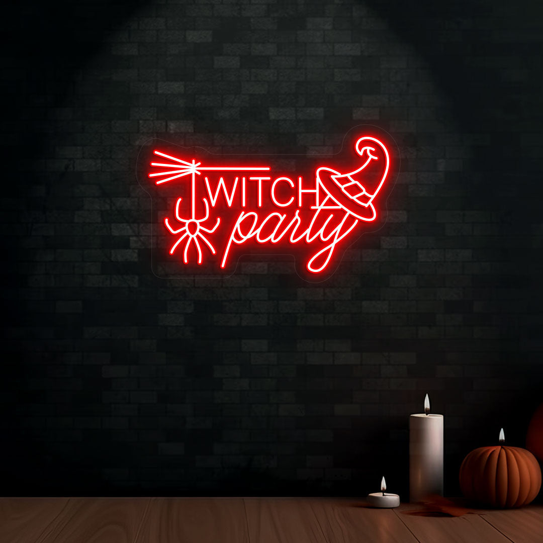 Witch Party Neon Sign