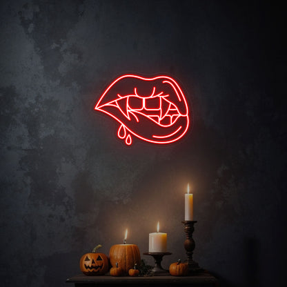 Vampire Lips Neon Sign