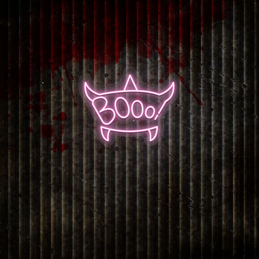 Scary Boo Text Neon Sign